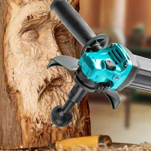 2Pcs Sphere Rotary Burr with 5/8-11 Threads, Ball Gouge Wood Carving Tools, for 4 1/2 and 5 Inch Angle Grinder