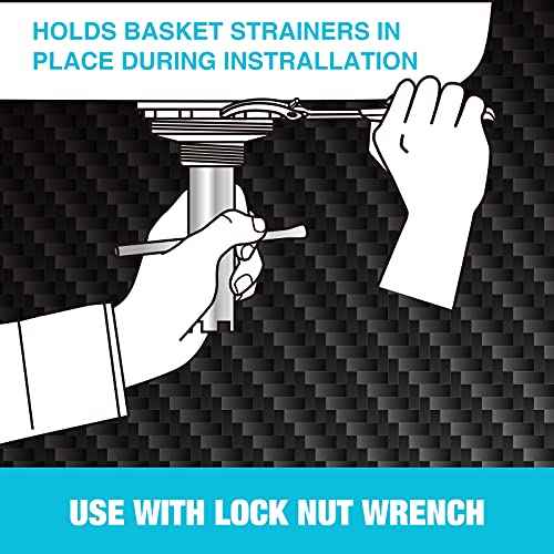 DURATECH Basket Strainer Wrench, Universal Sink Strainer Wrench with Sliding Handle, Double End, 1/2" & 3/8 "