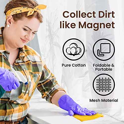 Tack Cloths - 6 Pcs, Remove Dust, Sanding Particles, Clean & Polish, Ideal for Woodworking & Painting, 18x36 (6)