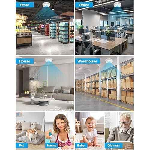 HD 1080P WiFi Smoke Detector Hidden Camera Nanny Cam with Motion Detection,Indoor Spy Camera for Home Security Cameras