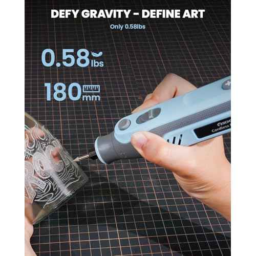 Cordless Rotary Tool 4V Pro, 5-Speed Rotary Tool Kit for Artists & DIYers - LED Display - Beginner Friendly - 18 Upgraded Accessories (Blue)