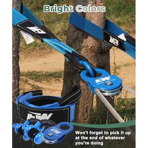 NIXFACE Offroad Recovery Kit - 10-Ton Snatch Block Pulley, 3" x8'Tree Saver (36,000lbs), Two 3/4" D-Ring Shackles with Portable Storage Bag Essential Tool Equipment for Recover Stuck Vehicle