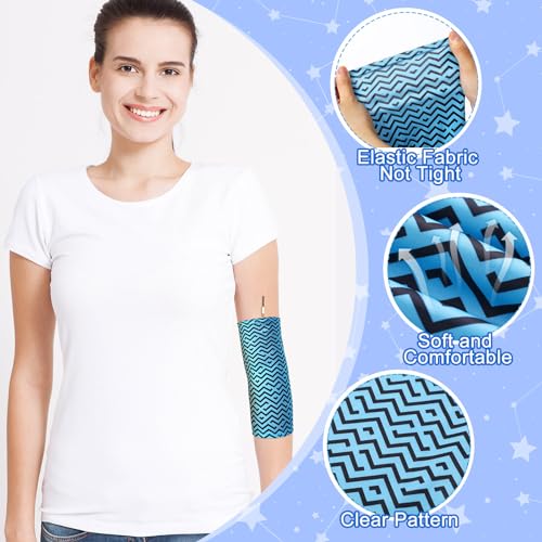 Cuffbow 12 Pcs PICC Line Reusable Sleeve Cover for Adults Upper Arm Breathable Cover Nursing Sleeve Protector Supplies(Stylish)