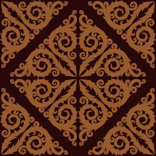 Brown Damask Floral Wallpaper Peel and Stick Geometric Floral Wallpaper for Living Room Bedroom Walls Self Ahdesive Brown Contact Paper for Cabinets Removable Damask Wall Paper 17.5¡¿102.3''
