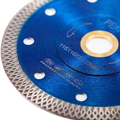 Tile Cutter Blade 4.5 Inch Porcelain Diamond Blade Ceramic Cutting Disc Wheel for Angle Grinder, Reversible Color