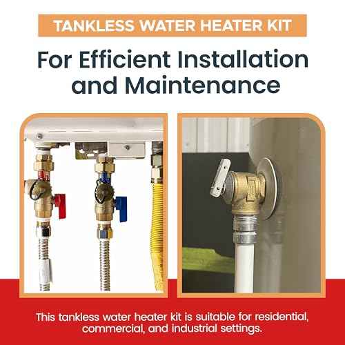 CMI Inc - 3/4 inch PEX A Tankless Water Heater Isolation Service Valve Kit ? Includes Pressure Relief Valve, Threaded Service Installation Valve - Compatible with Most Tankless Water Heaters