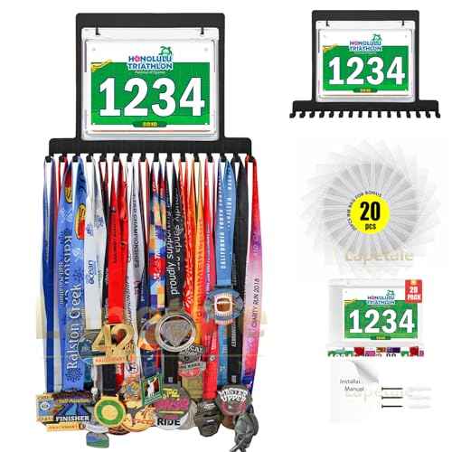 Race Medal Holder Wall Hanger,Marathon Medal Display and Runner Medal Hanger Display,Bib Running Medal Display, Running Medal Hanger Display,Medal Holder for Wall,Gifts For Runners Athlete Luxurious