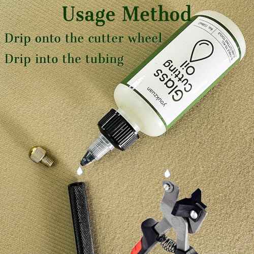Glass Cutting Oil, 4 oz Suitable to All Glass Cutting Tools, Glass Cutter Oil for Stained Glass, Glass Bottles, Tile Cutter, Mosaic, and Mirrors