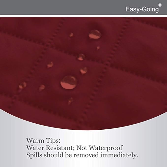 Easy-Going Chair Sofa Slipcover Reversible Sofa Cover Water Resistant Couch Cover Furniture Protector Cover with Elastic Straps for Pets Kids Children Dog Cat (Chair, Christmas Red/Ivory)