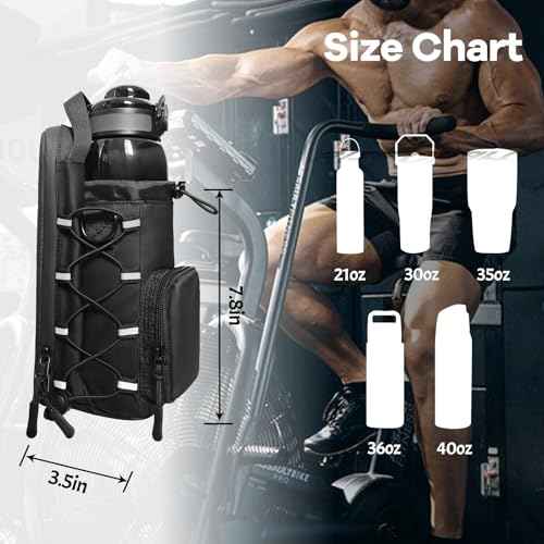 Magnetic Gym Bag for Men, Magnetic Water Bottle Holder, Small Gym Bag for Men, Gym Gifts,Gym Accessories for Women (Black)