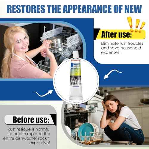 1.7oz Dishwasher Rack Repair Coating, White Dishwasher Vinyl Rack Rust Touch Up Paint Kit, Insulation and Waterproof, High and Low Temperature Resistant