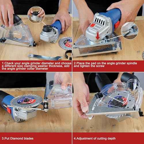 HERZO Cutting Dust Shroud for 5 inch and 4-1/2 inch Angle Grinder