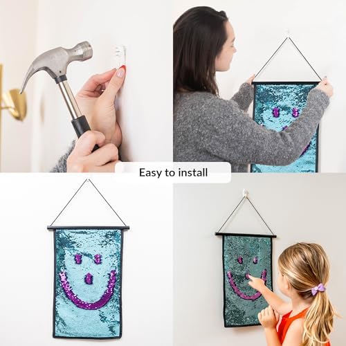 Sensory Wall | Sensory Wall Sequin Flip Fabric for Kids | Sequin Fabric Sensory Wall | Reversible Sequin Fabric | Sequin Wall Panel | Sequin Fabric | Sequins Wall 2 (Blue & Purple, 2-Pack)