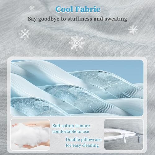 Wheelchair Arm Rest Cushions Armrest Pads for Seniors Transport Chair Back Support Pillow Hand Elbow Pressure Relief Wedge Wheelchair Arm Trough with Cool Feel Pillowcover