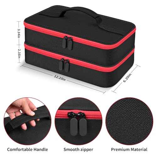 Tools Bag for Milwaukee 2457-20/2456-20/ M12 Cordless 3/8" Sub-Compact 35 ft-Lbs 250 RPM Ratchet Storage Organizer for M12 Batteries, Rapid Charger, Sockets Accessories(Case Only)