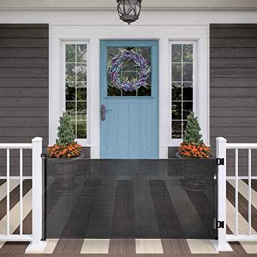 Upgraded Retractable Baby Gate, Extra Wide Safety Kids or Pets Gate, 33¡± Tall, Extends to 71¡± Wide, Mesh Safety Dog Gate for Stairs, Indoor, Outdoor, Doorways, Hallways(33¡±x71¡±, Black)