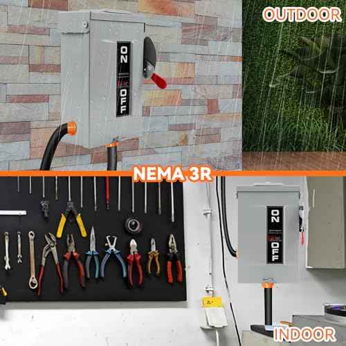 30 Amp Disconnect Switch,3 Pole Safety Switch,Non-Fusible,Indoor&Outdoor,Meeting NEMA 3R Standards,Galvanized Steel£¬Anti Corrosion and Rust Prevention,10-Year Warranty
