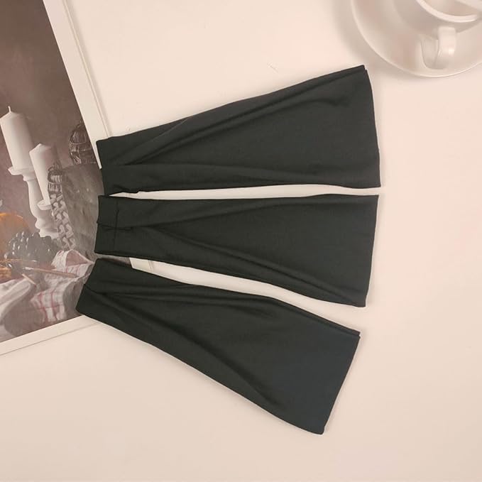 YONUF Fashion Headbands For Women Wide Headband Yoga Workout Head Bands Hair Accessories Black Band 6 Pack