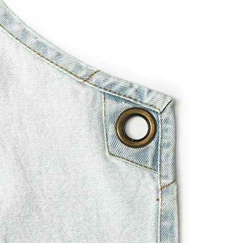 Jeanerlor - Cotton Denim Apron with Pockets Cooking Kitchen Hairdressing Aprons for Women & Men 2 Size