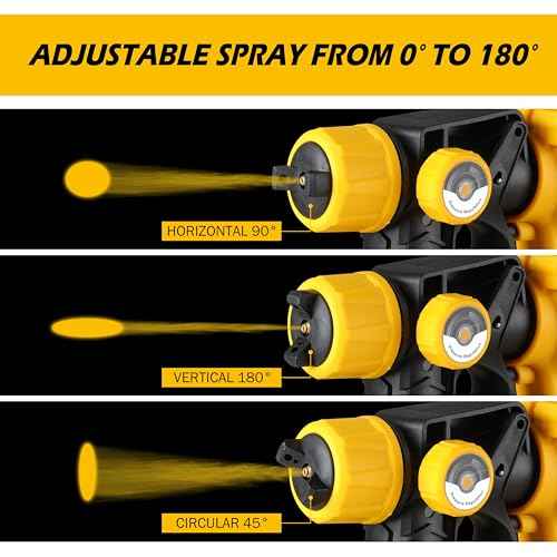 1000W HVLP Paint Sprayer High-Efficiency Electric Spray Gun with 6 Nozzles,Variable Patterns & Adjustable Flow, 47oz (1400ml) Detachable Container,Easy to Clean for Home Improvement Projects Yellow