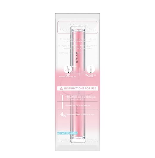 LA MAESII Lash Bond and Seal 10ML, Lash Cluster Glue Waterproof,Long Lasting Lash Glue for Eyelash Clusters,2 in 1 Eyelash Glue Quick Dry Latex Free Eyelash Adhesive(Clear)