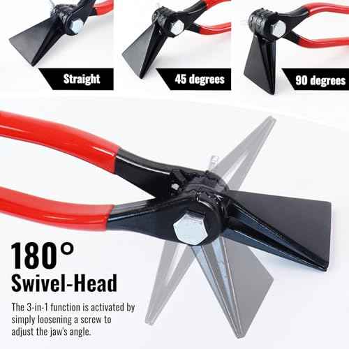 YHK 3 in 1 Sheet Metal Bender, Hand Seamer for Metal Flattening, Jaw Metal Bending Pliers for Bending, Flattening and Seaming Metal, Mental Bender Tools for Metal Processing