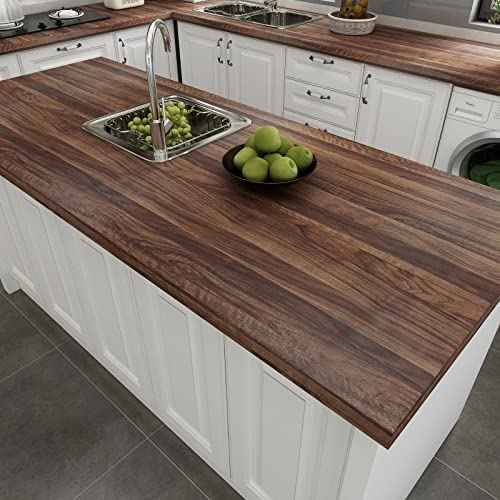 Decotalk 3ft X 16.4ft Large Walnut Wood Grain Contact Paper Peel and Stick Woodgrain Countertop Contact Paper Waterproof Wood Vinyl Wrap Peel and Stick Woodgrain Wallpaper Vinyl Wrap WoodLook
