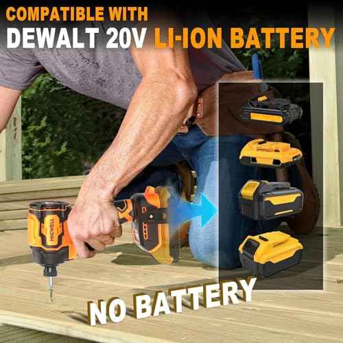 Cordless Impact Driver (Tool Only) Compatible with Dewalt 20V Max Battery, Up to 2300 In-lbs Brushless1/4" Impact Driver, 4-Speed Lightweight Power Impact Drivers with Tool Bag, LED Light
