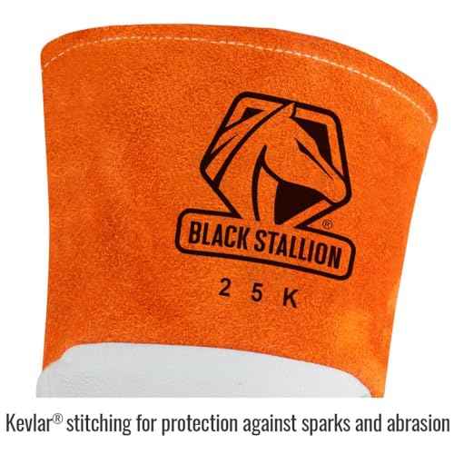 Revco Black Stallion 25K Long Cuff Prem.Grain Kidskin TIG Welding Gloves, Large