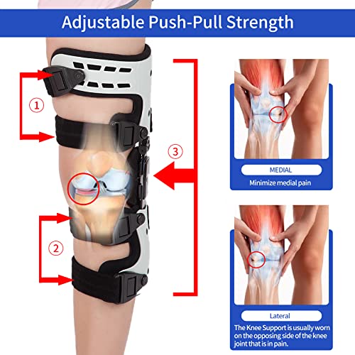 OA Unloader Knee Brace, OA Knee Brace Medial Unloader Knee Support for Osteoarthritis, Arthritis Pain, Avascular Necrosis, Bone on Bone Knee Joint Pain and Degeneration