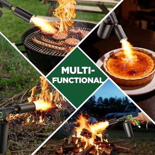 2 PCS Powerful Propane Torch Head, Campfire Starter, Charcoal Lighter, Welding Torch Head for Searing Steak, Soldering, Brazing, Stripping Paint(Tank Not Included)