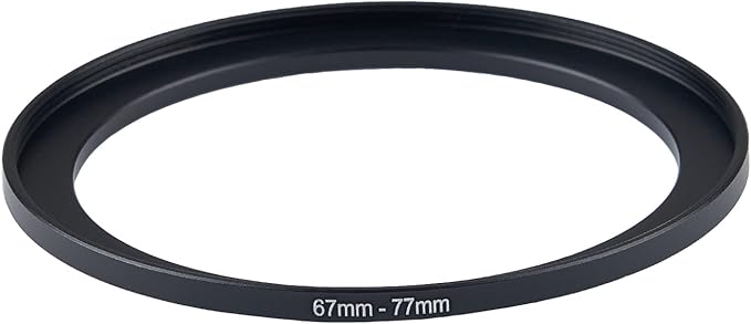 67mm to 77mm Metal Step-Up Ring Adapter - All Brands - UV, ND, CPL Filter Compatible