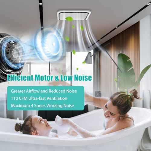 S97015162 Fan Motor Assembly Compatible with Broan NuTone Bathroom Exhaust Fans with 8" x 8-1/4" Housing, for 678-G/2678F-A, 683-C, 770RLTK, 676-D, 763N, 684-D Fans (110 CFM / 4 Sones)
