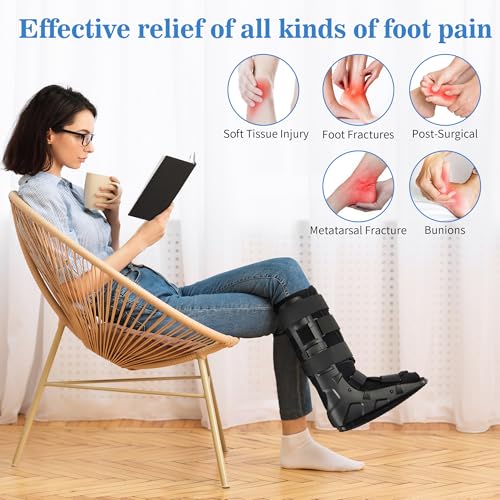 Medibot Air Cam Walker Tall Fracture Boot, Medical Recovery Walking Boot for Broken Foot, Sprained Ankle, Fractures, Adjustable Air Bladders, Universal Fit for Men & Women, Left or Right Foot(Medium)