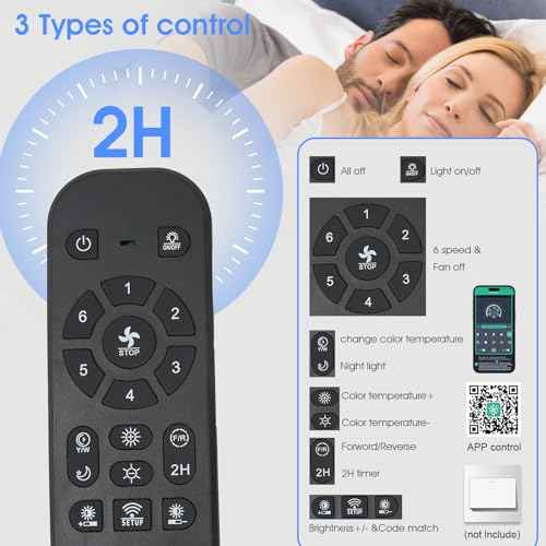 46 inch Modern Ceiling Fans with Lights and Remote/APP Control, Low Profile Flush Mount, Reversible 3 Blades, Double Sided, 6 Speeds, 3CCT, Dimmable LED Lights for Kids Room Bedroom, Black