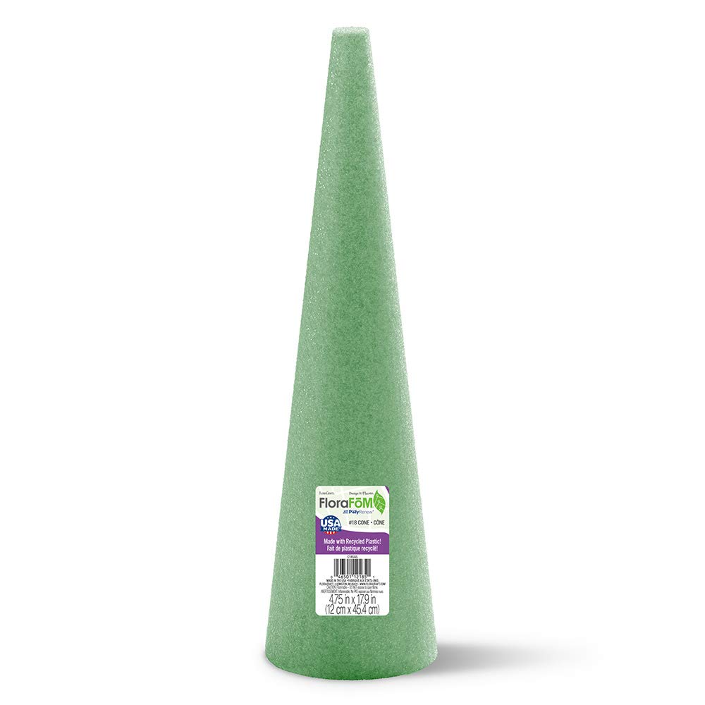 FloraCraft FloraFōM Cone 4.75 Inch x 17.9 Inch Green