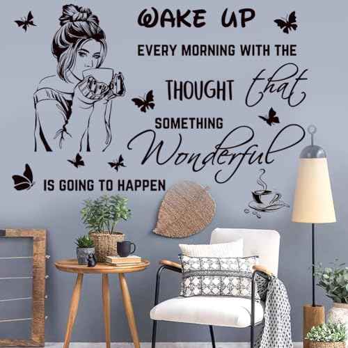 Inspirational Quotes Motivational Wall Stickers Letter Decals Vinyl Sayings Beauty Eye Stickers for Women Bedroom Girls Bathroom Beauty Salon Decoration