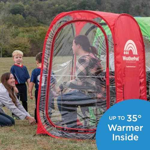 WeatherPod¢ç The Original Shark Tank MyPod¢â 1-2 Person Pop-Up Pod - Stay Warm, Dry, and Out of The Sun - Weather Pod for Sports, Rain, or Wind