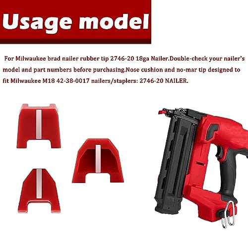 (Set of 9) 42-38-0017 Rubber Nose Cushion No Mar Tip for Milwaukee M18 Finish Nailer 18 Gauge Brad Nailer