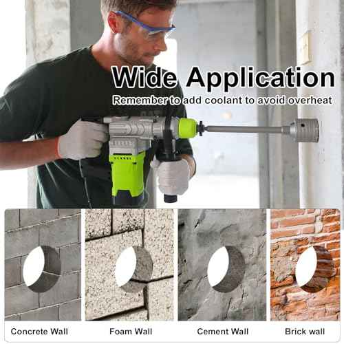 Worker Bee Concrete Hole Saw Kit,SDS Plus & Max Shank Masonry Wall Hole Opening for Brick, Concrete,Cement Stone,10-Piece