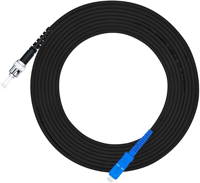 Jeirdus 5M SC to ST Outdoor Armored Simplex 9/125 SM Fiber Optic Cable Jumper Optical Patch Cord Singlemode 5Meters 16ft SC-ST