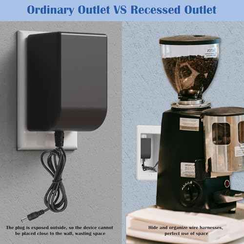 Recessed Electrical Box - Single Gang, for Wall Mount TV, Antenna, Phone & Cable, Suitable for GFCI & Standard Outlet (2 Pack)
