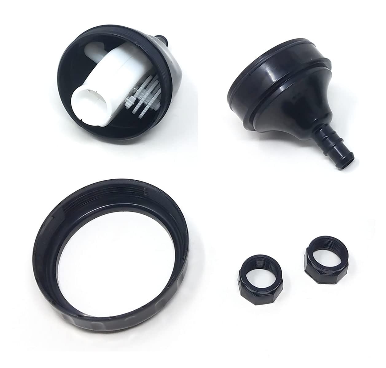 ATIE 3900 Sport, 280 Black Max F5B, TR35P Pool Cleaner Complete Backup Valve Kit G62 with 2 Hose Nut D16 Replacement for Zodiac Polaris 3900 Sport, 280 Black Max F5B, TR35P Pool Cleaners (Black)