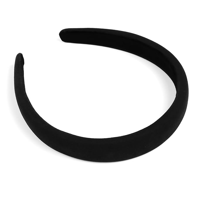 Huachi Headbands for Women Non Slip Trendy Headbands for Women’s Hair, Cute Headband for Girls, Black Velvet Head Bands Elastic Hair Bands for Womens Fashion Accessories for Women