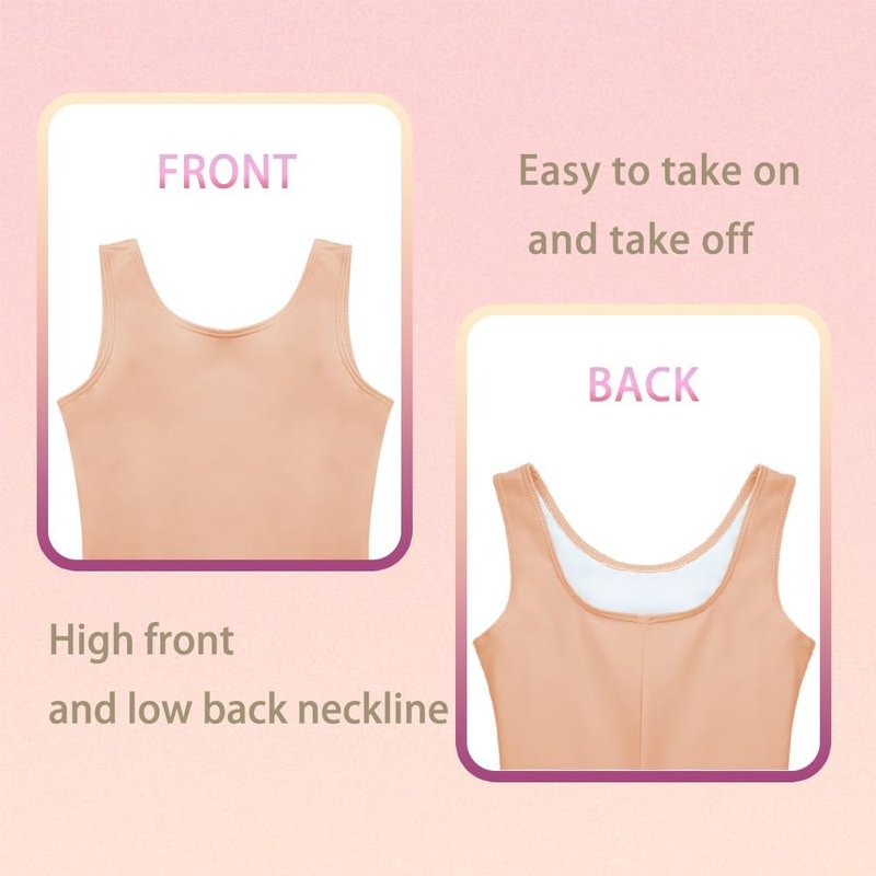speerise High Stretch Gymnastics Leotards for Girls with Hair Scrunchie, Unitard Kids Short Tank Biketard Dance Costumes Gymnastics Outfit Ballet