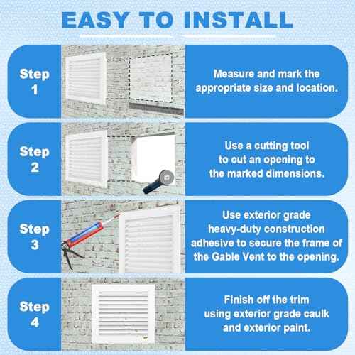 18" x 18" Paintable Gable Vent, Enhance Attic & Shed Ventilation, Durable Aluminum Design with Screen, Stylish Home Improvement - Vent Opening: 16" x 16"