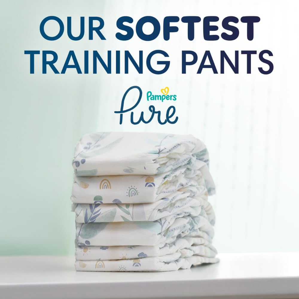 Pampers Pure Protection Training Underwear, Unisex, Size 2T3T, 100 Count, Premium, Hypoallergenic, Soft, Absorbent