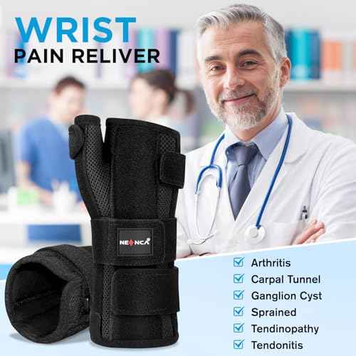 NEENCA Carpal Tunnel Wrist Brace with Thumb Support, Medical Grade Night Support Thumb Spica Splint for Arthritis, Tendonitis & De Quervain¡¯s ((XL/XXL/XXXL, Right Hand))