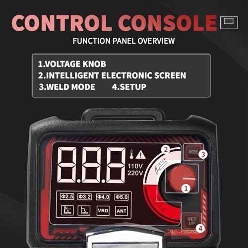 110V 135A Stick Welder Lift Tig Welder Portable Welding Machine with Overheat Protection,Electrode, Digital Screen, Quick Connector with Hot Start - MINI MMA Arc Welder
