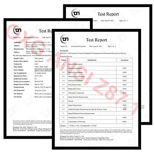OXG Safety Glasses for Men Women, Impact & Scratch Resistant ANSI Z87.1 Safety Goggles Eye Protection UV-Block